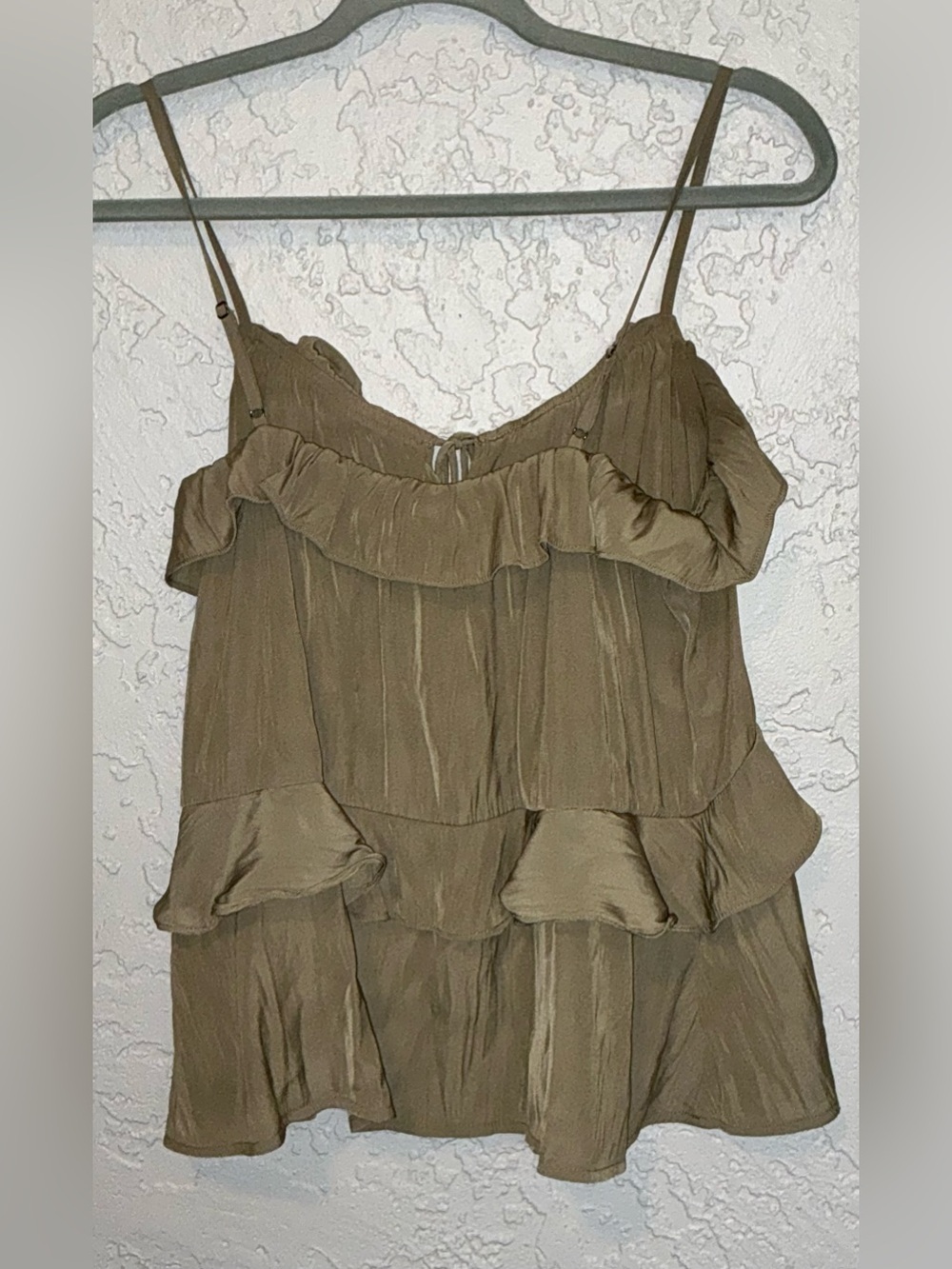 Universal Thread Green Ruffle Tie-Front Cami - Picture 5 of 6
